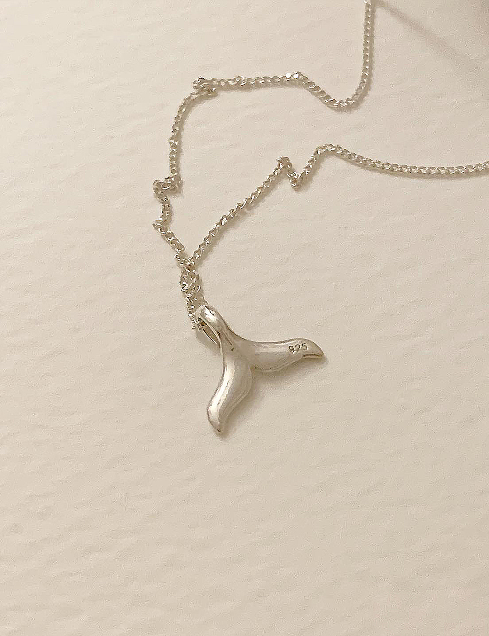 (silver 92.5) Mini tail necklace