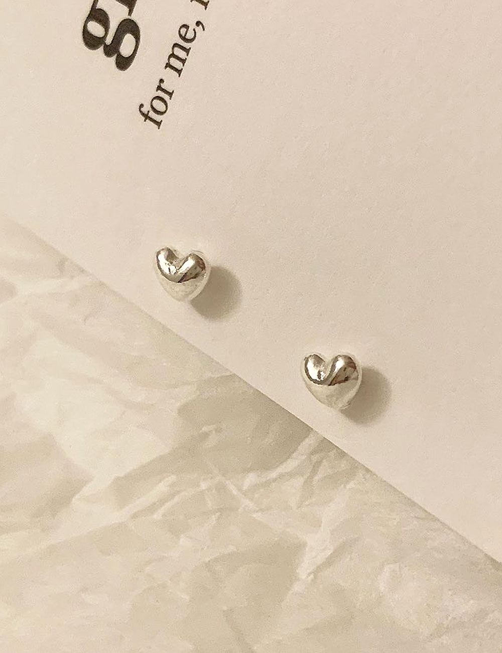(silver 92.5) Mini heart earring