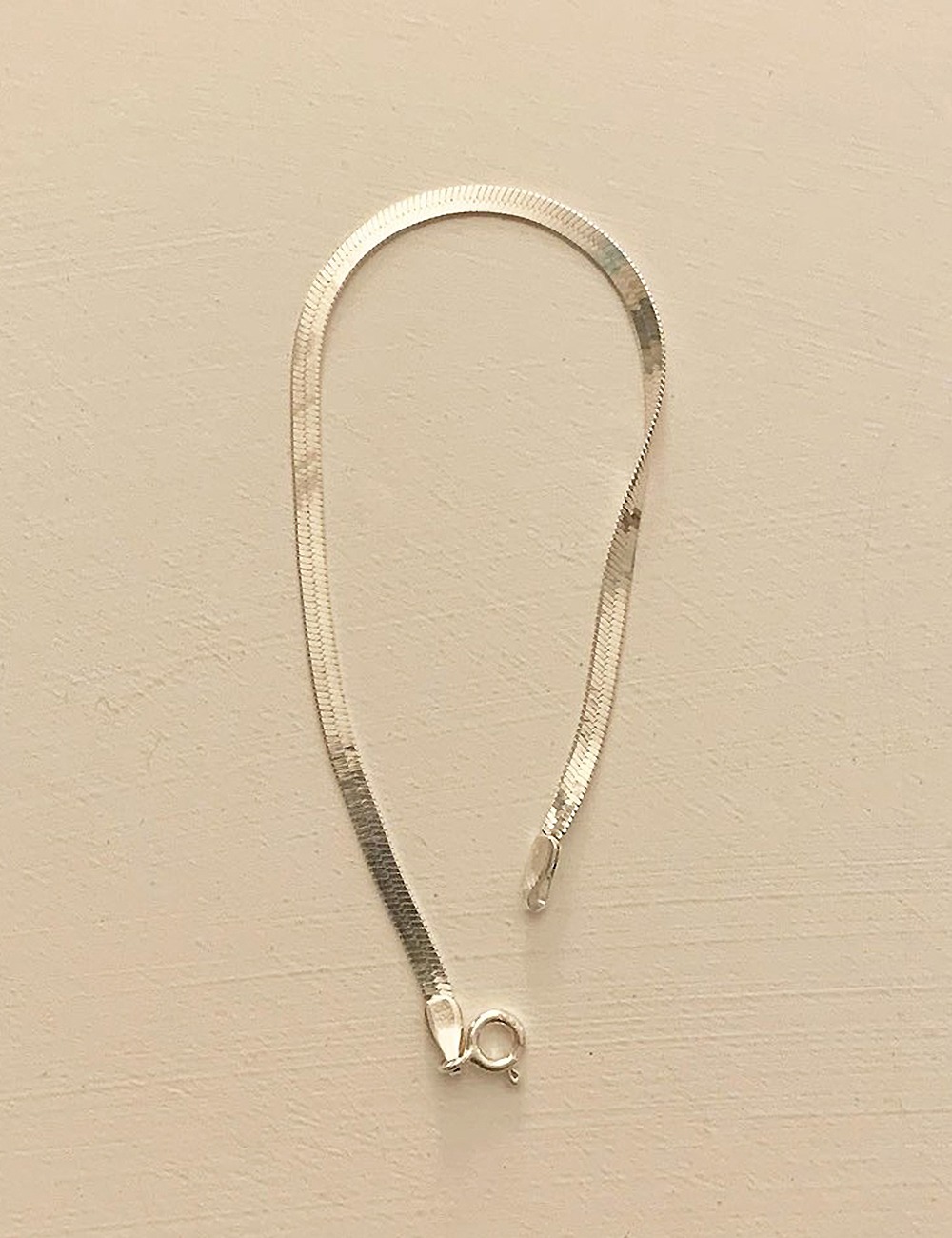 (silver 92.5) Snake line bracelet