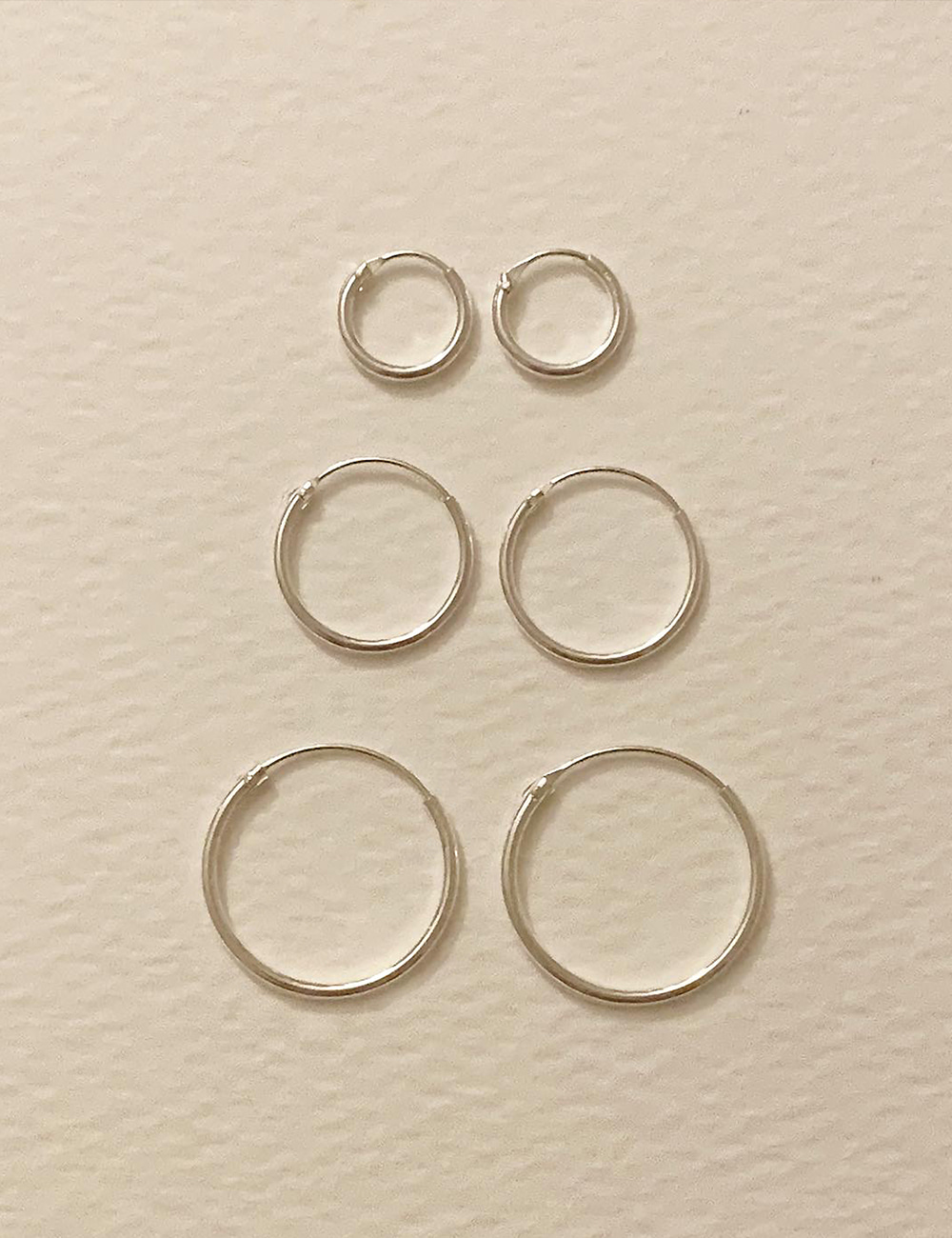 (silver 92.5) Pipe earring / 12mm,15mm,18mm