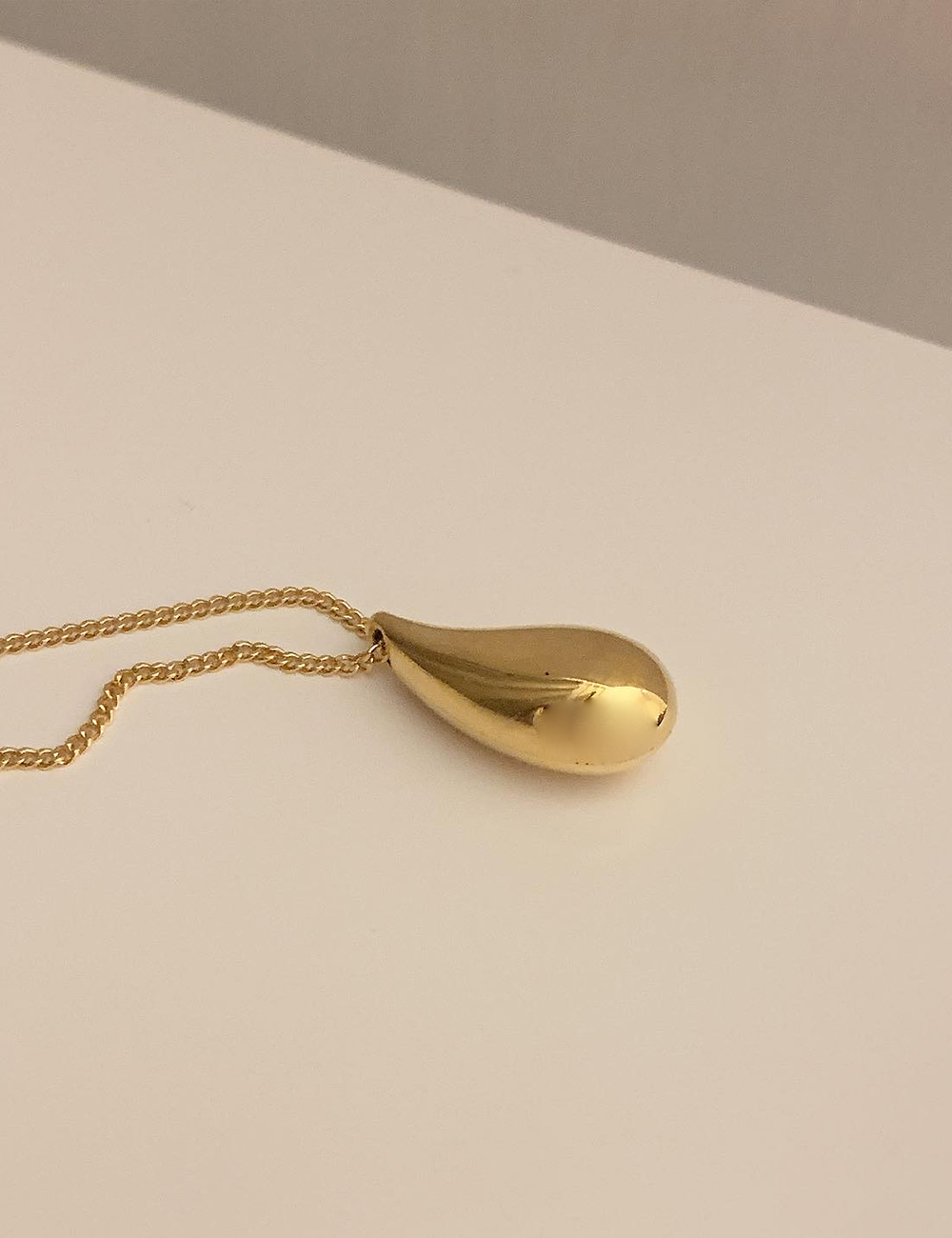 (silver 92.5) Water drop necklace