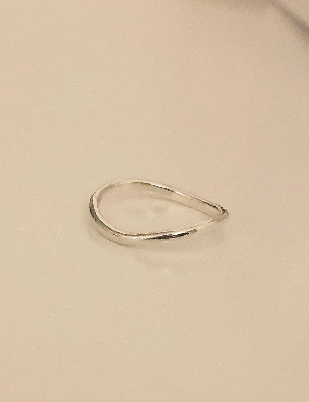 (silver 92.5) Wave basic ring