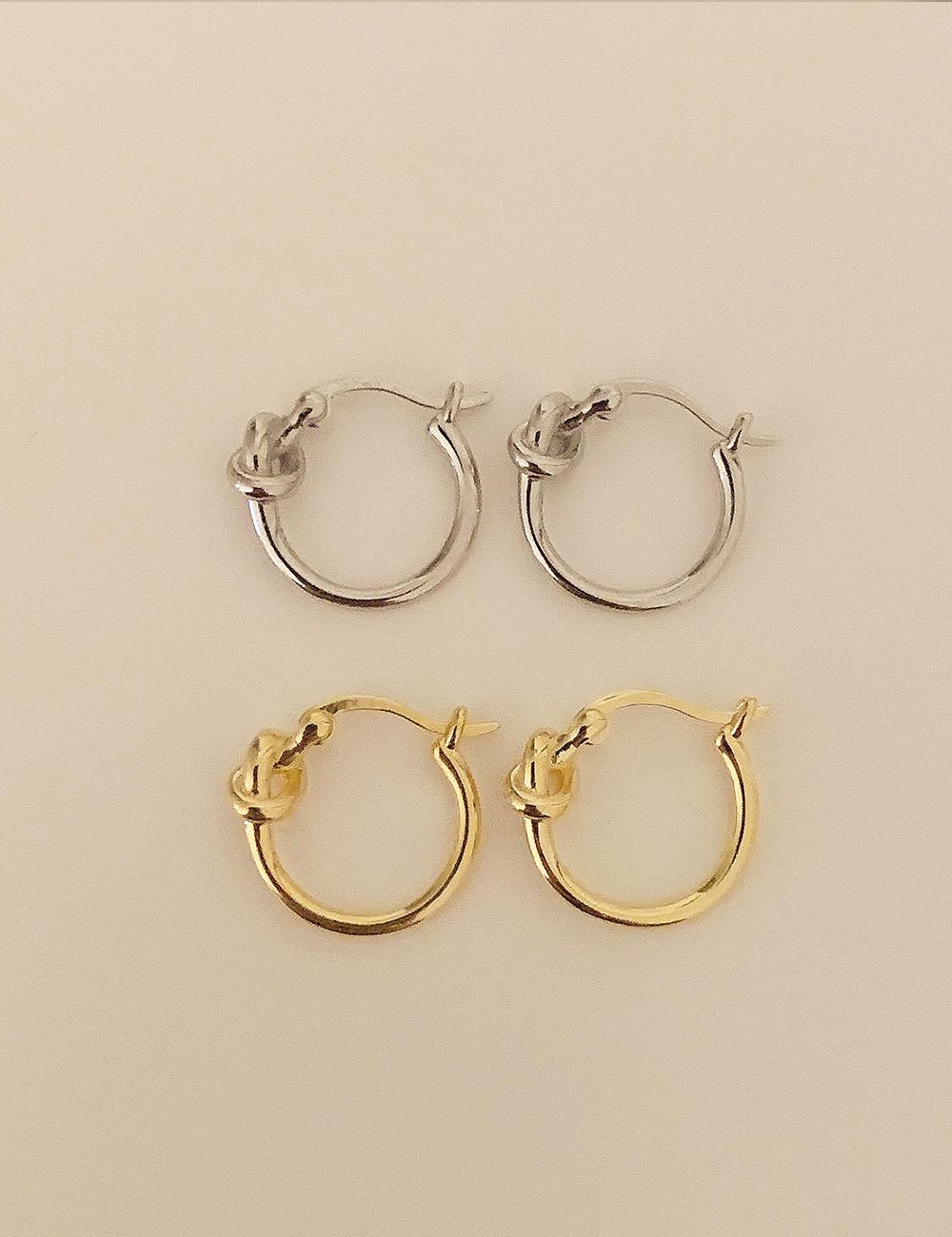 (silver 92.5) Knot earring