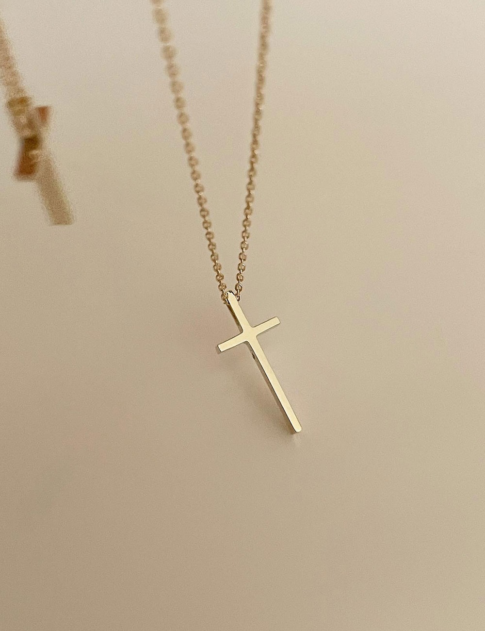(14k gold) Cross necklace