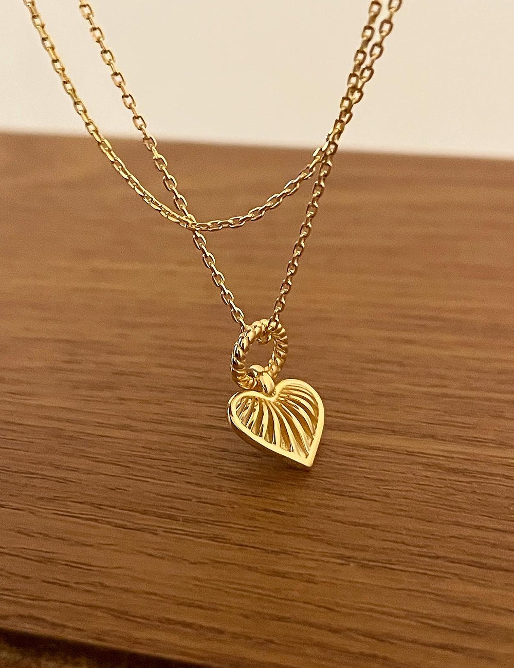 (silver 92.5) Heart caviar necklace