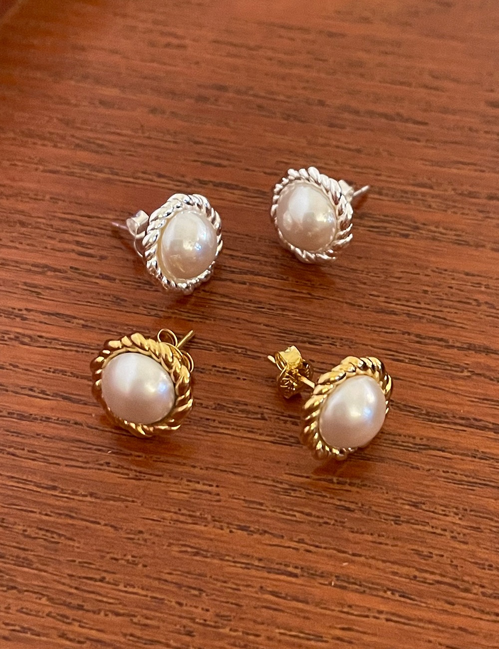 (silver925) Inner pearl earring