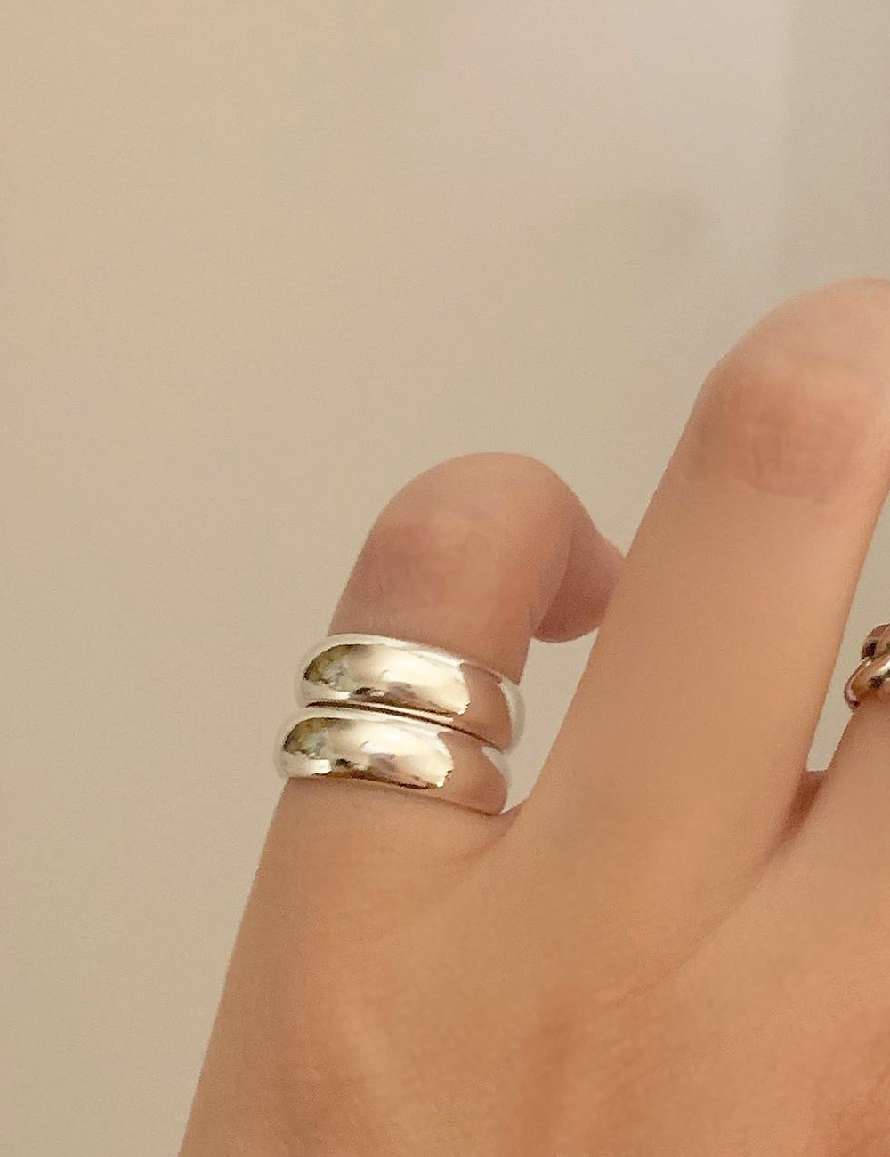 (silver 92.5) Knuckle open ring