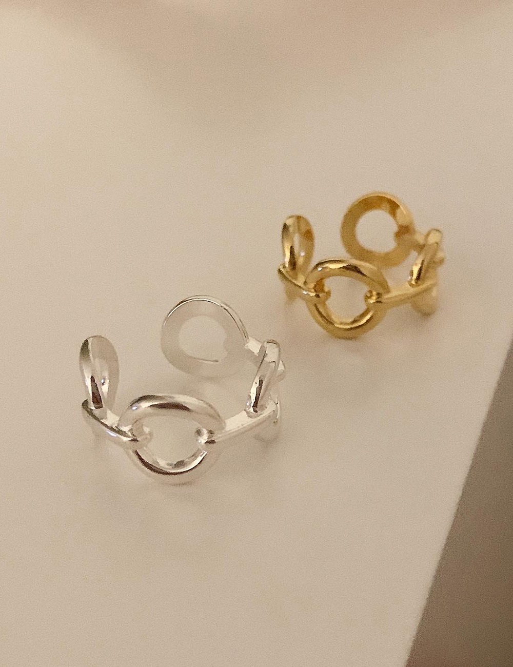 (silver 92.5) Circle chain ring