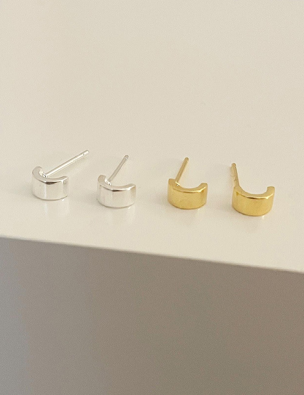 (silver925) Half mini earring