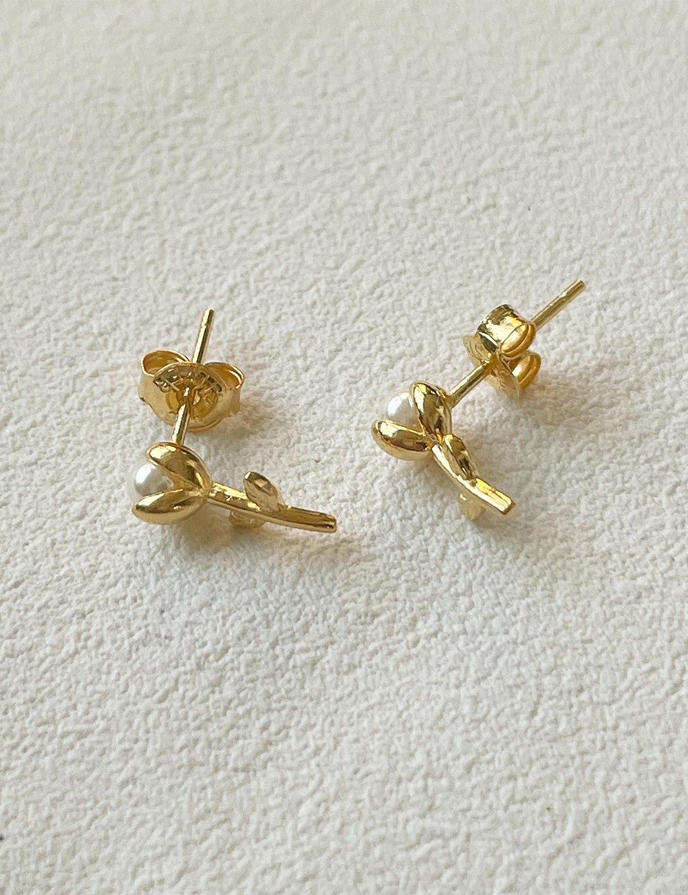 (silver925)Pearl tulip earring