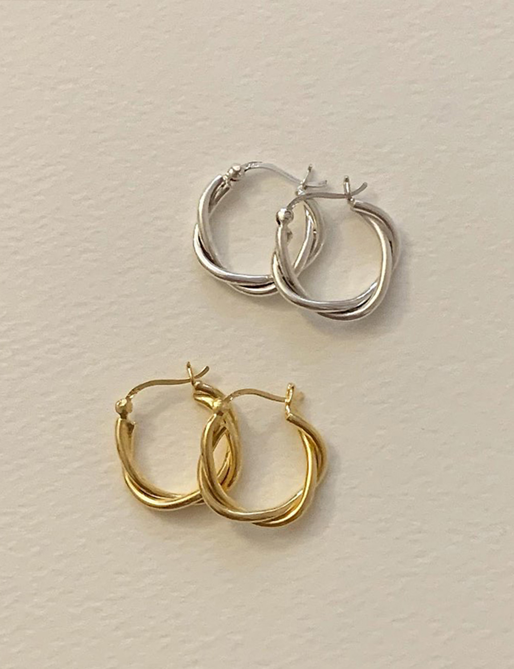 (silver 92.5) Twist earring