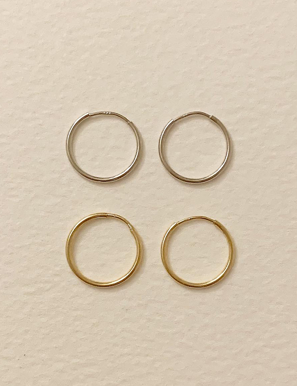 (14k gold) 12mm ring earring