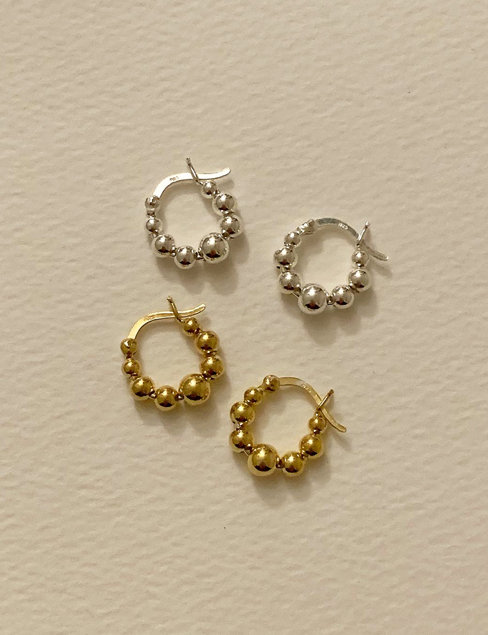(silver 92.5) Mini bolling earring