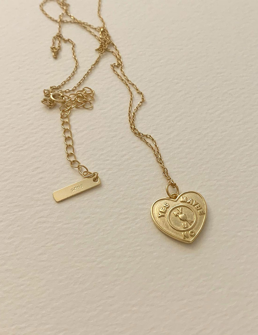 (silver 92.5) Heart antique necklace