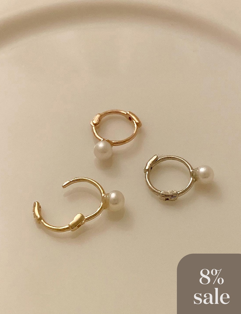 (14k gold) Pearl mini earring / 1ea