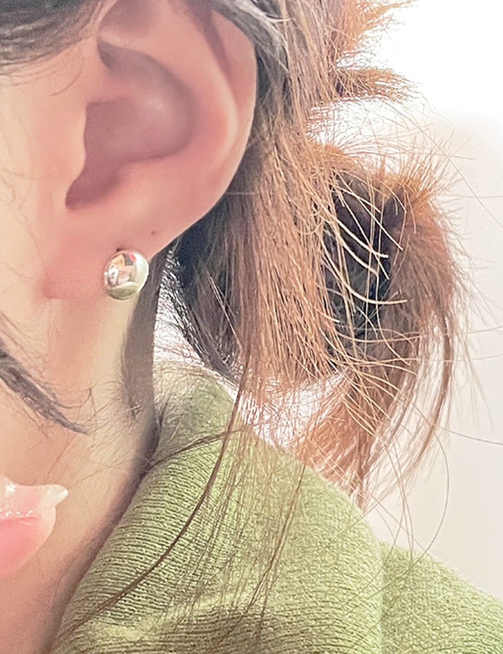 (silver925) Volume boll earring