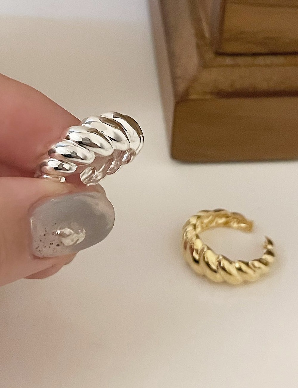 (silver 92.5) Donut help ring