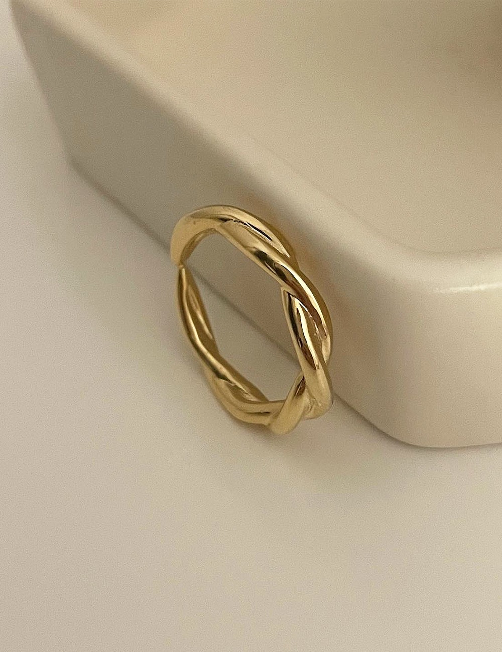 (silver 92.5) Twist open ring