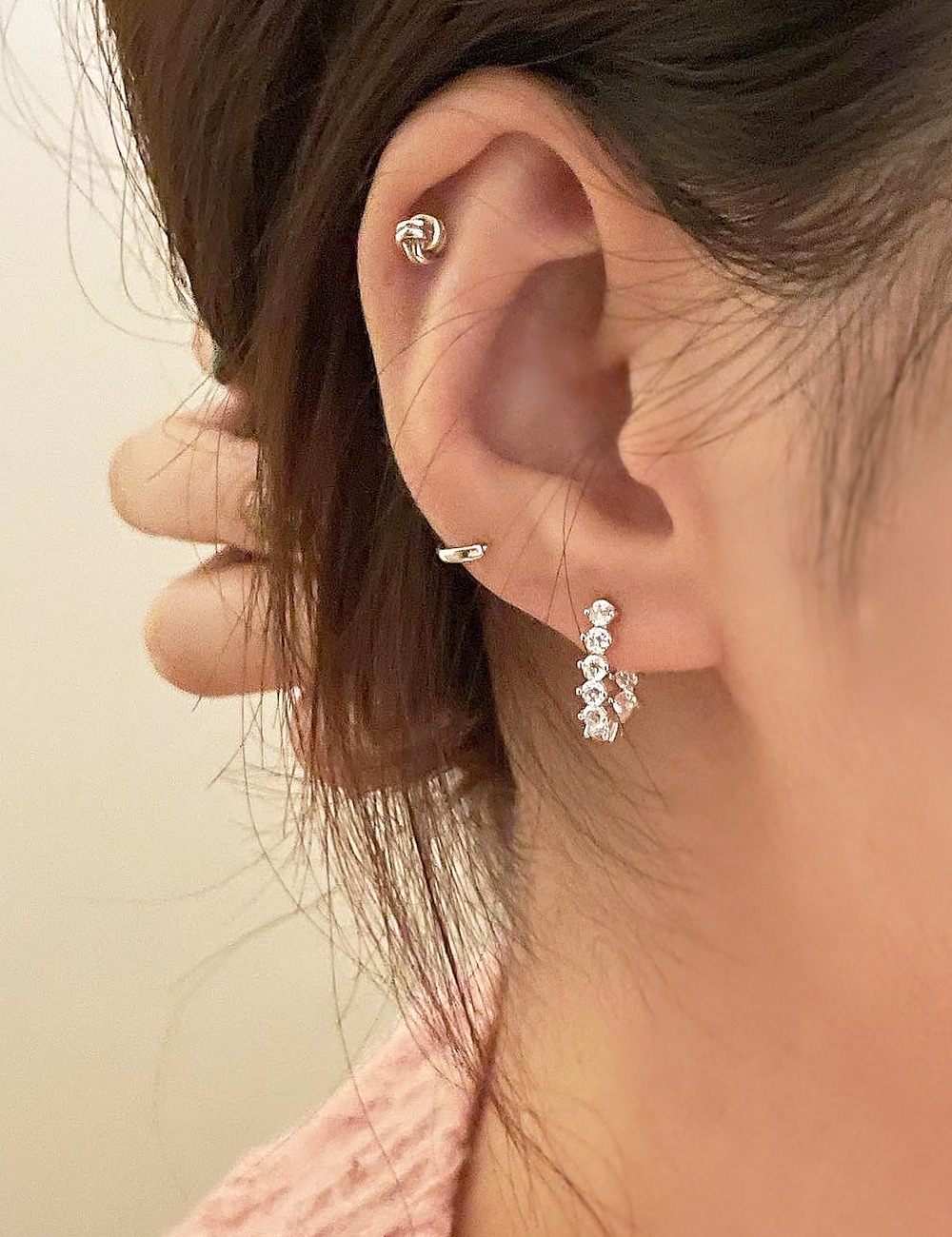 (silver925)Elle square earring