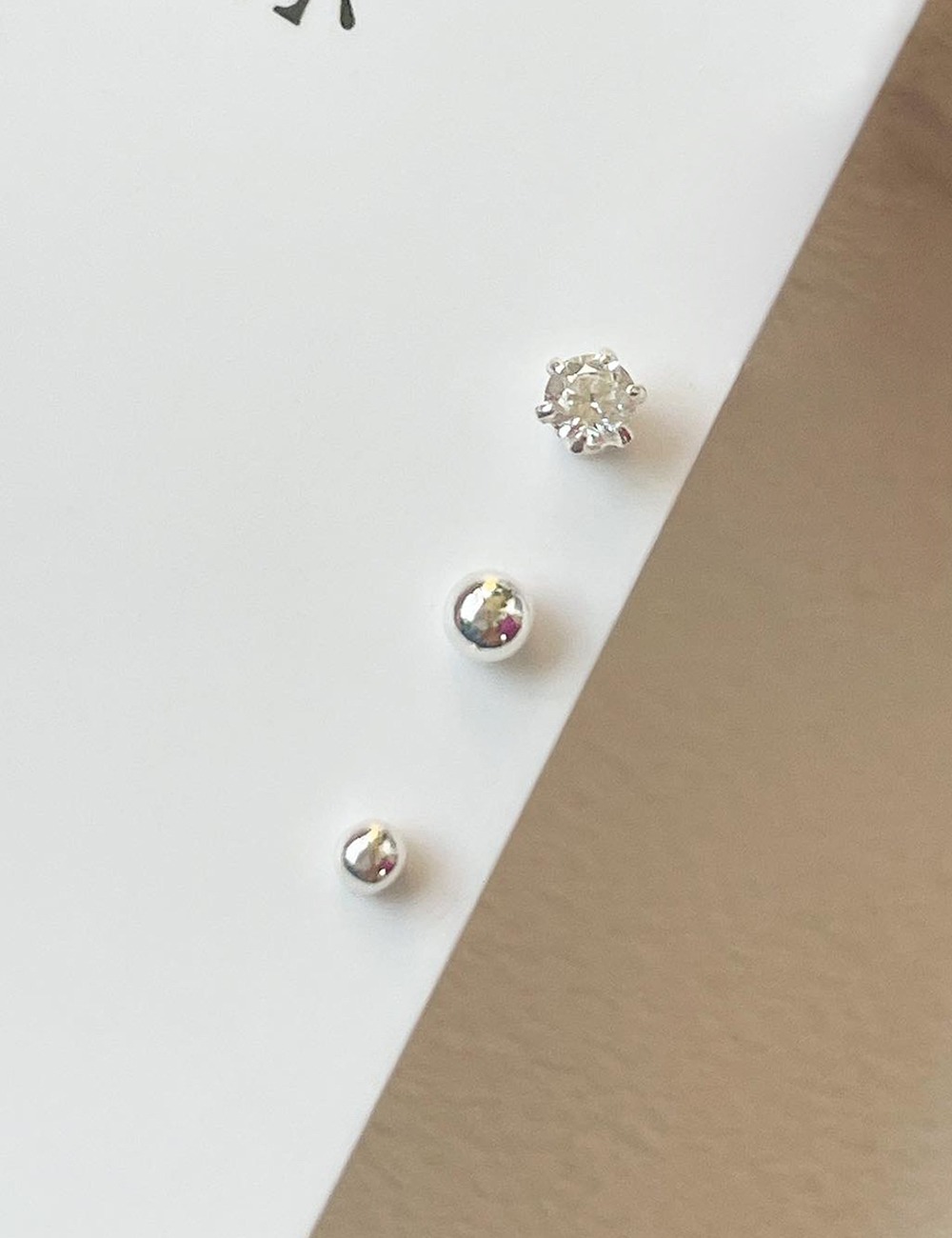 (silver925) Mini boll cubic piercing